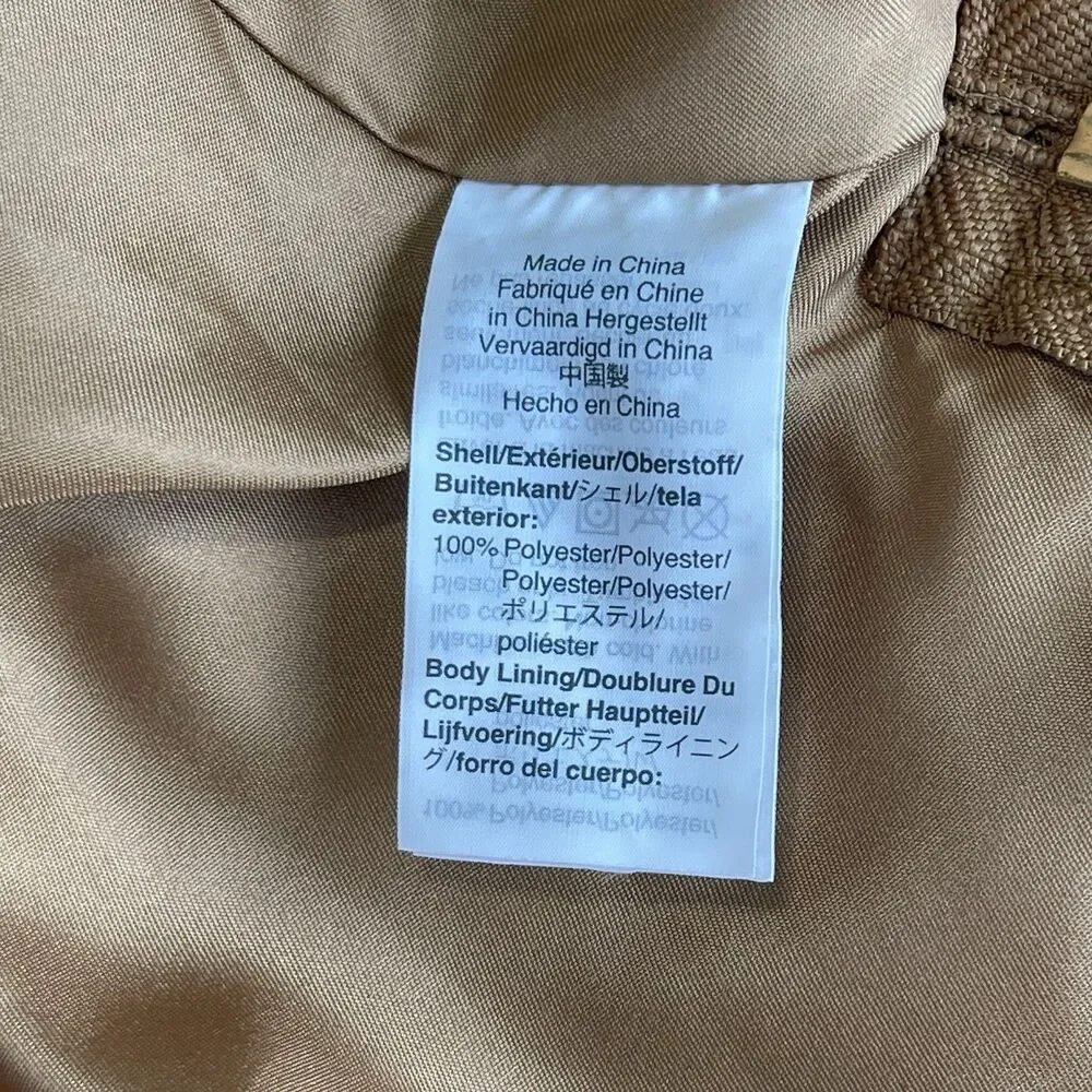 J.Crew Zip Up Plush Fleece Coat Women’s XL Brown Jacket J9064 NWT New